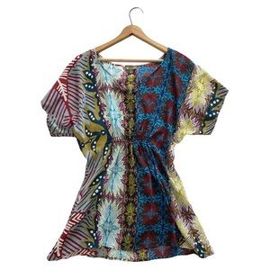 Anthropologie Fei Silk Bold Boho Print Top